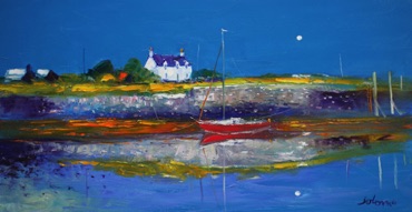 Easdale Island evening reflections 16x30